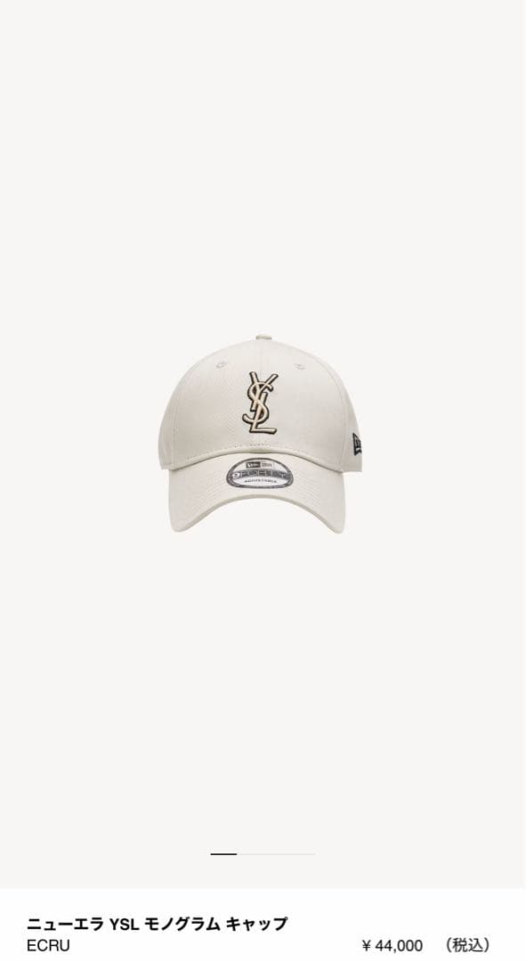 YSL ニューエラ　モノグラムキャップ