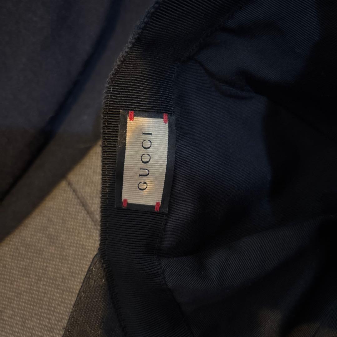 GUCCI キャップ　m 総柄　黒　ブラック