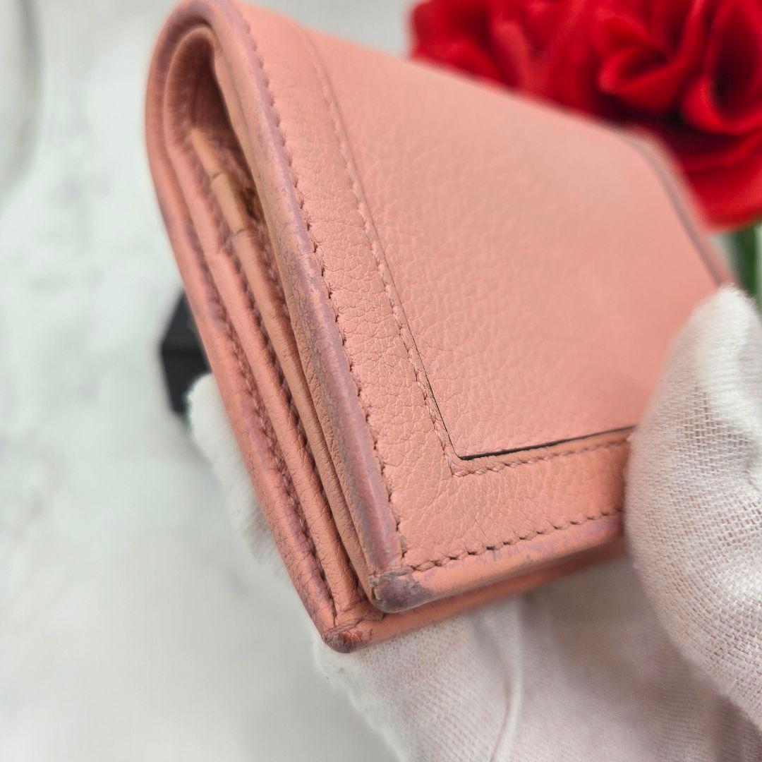 GUCCI グッチ 折り財布 財布 GG マーモント バンブー ピンク