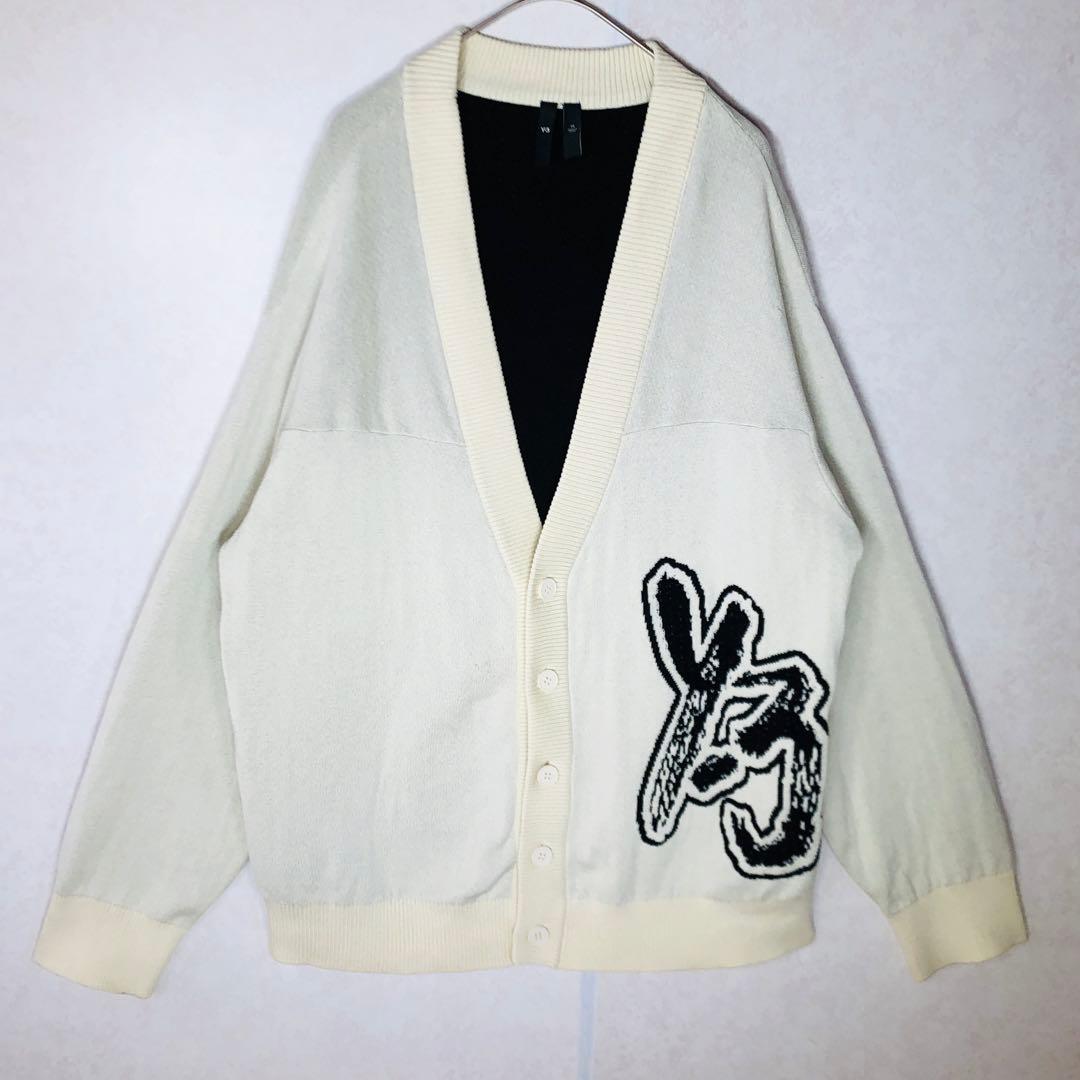 【厚手カーディガン】Y-3 デカロゴ オーバーサイズ ニット 入手困難 XL相当
