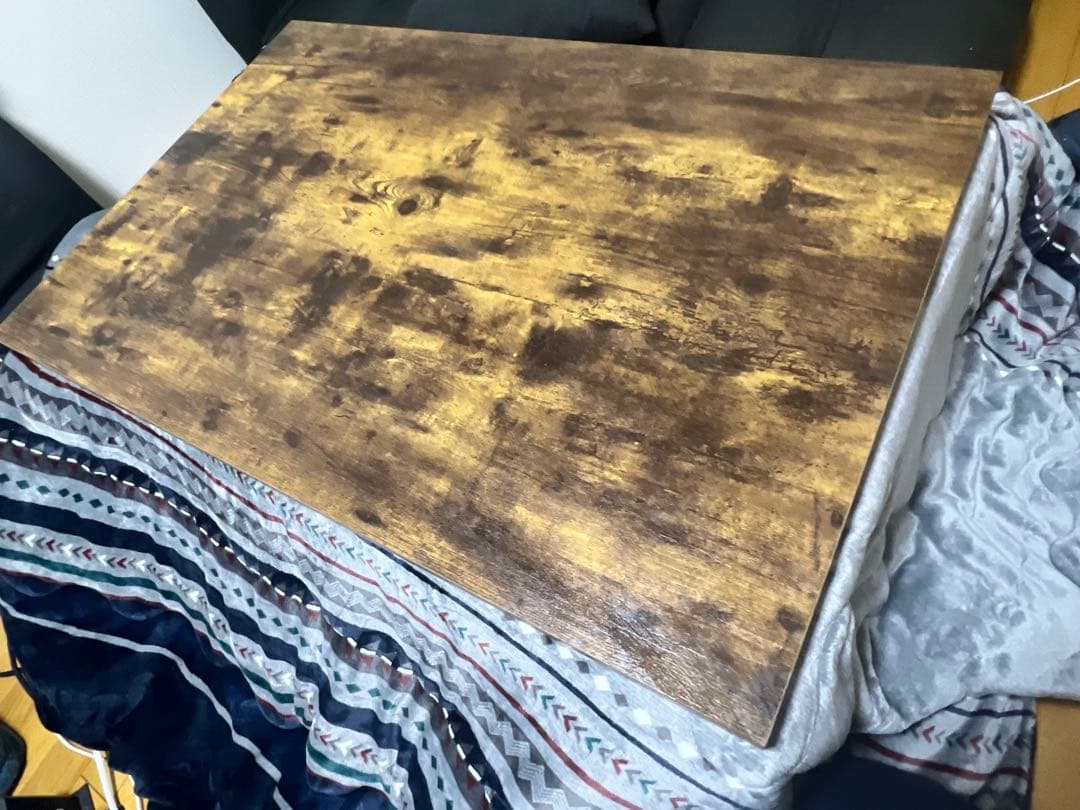 ダークブラウン 木製 こたつテーブル