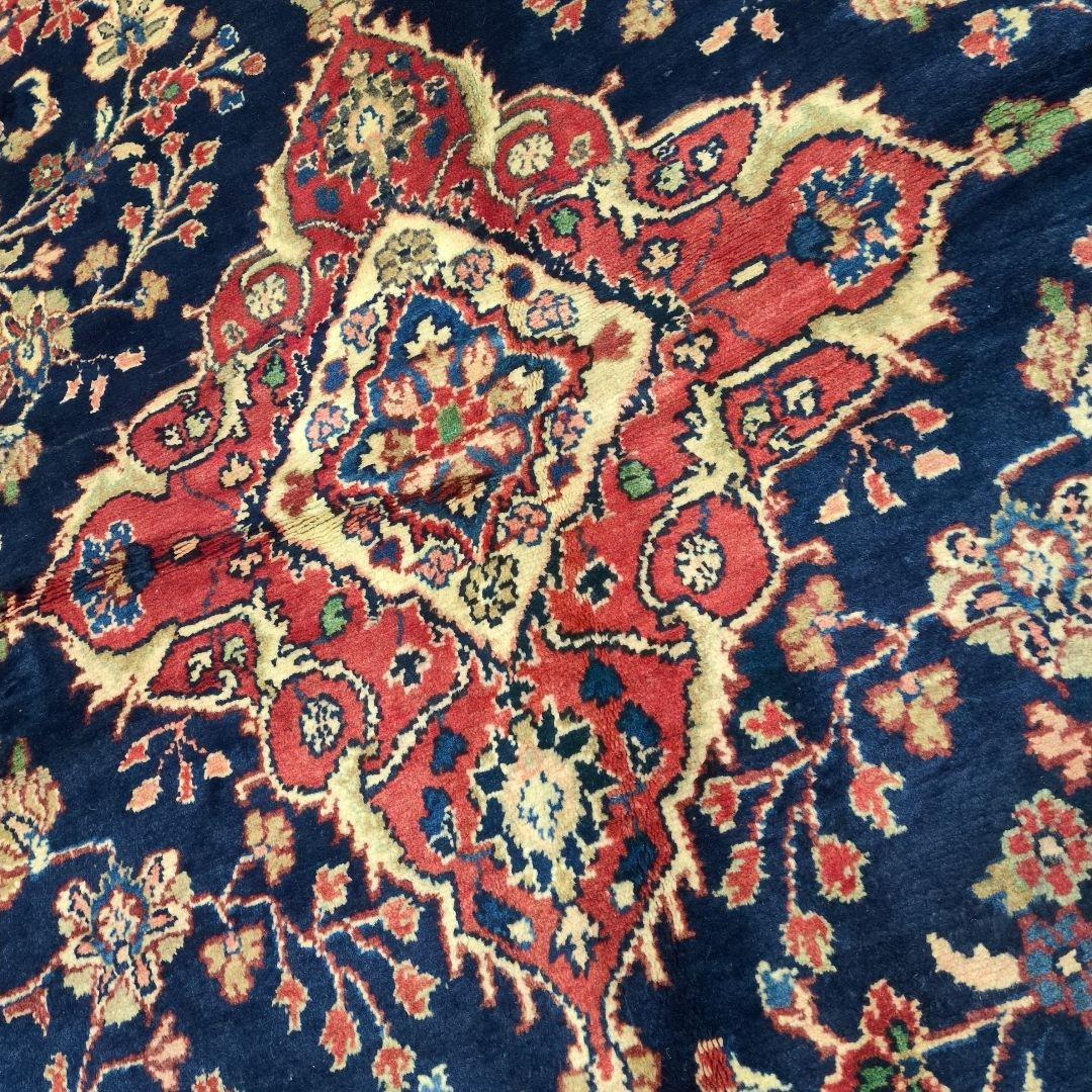 ペルシャ絨毯 330x200 手織り 美術品 草木染 ハマダン産クリーニング済み