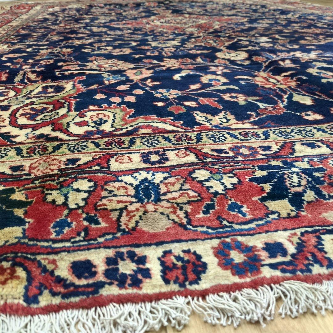 ペルシャ絨毯 330x200 手織り 美術品 草木染 ハマダン産クリーニング済み