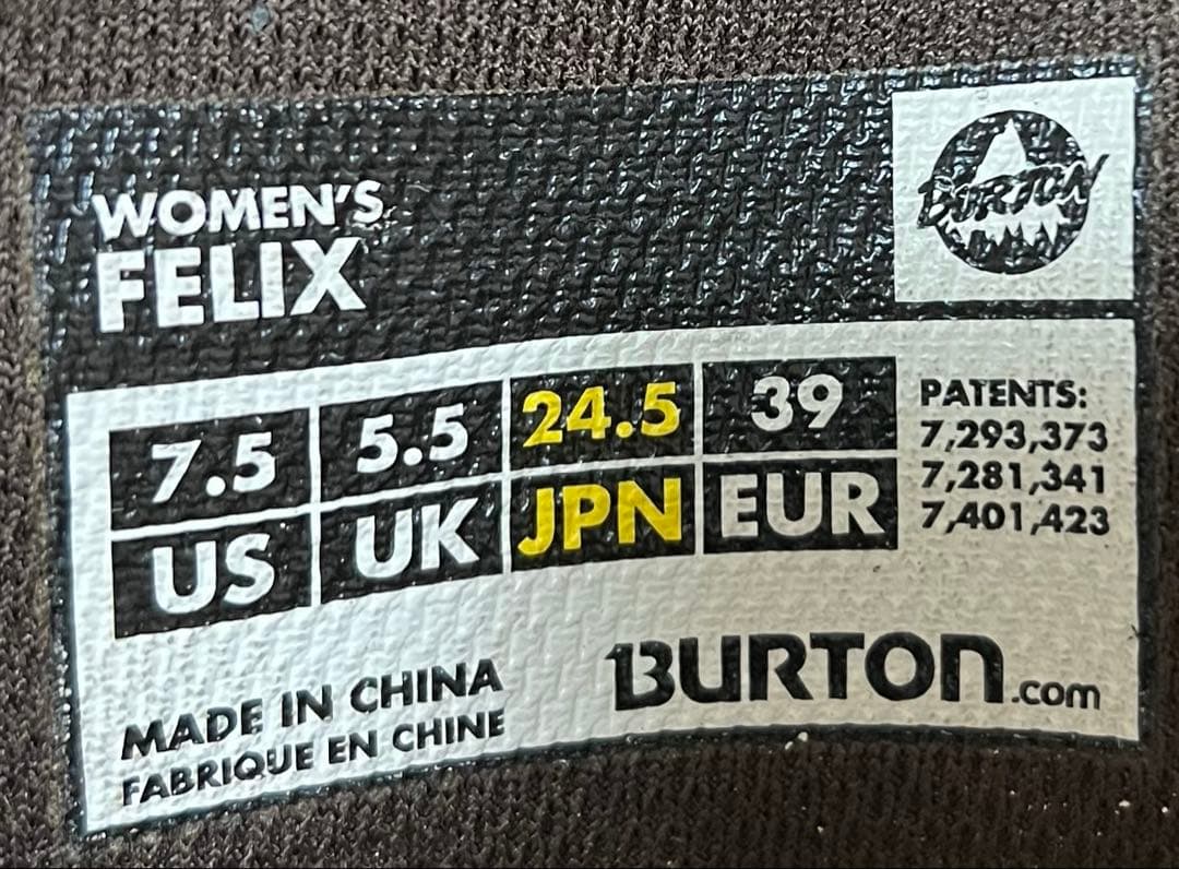 【即日発送】BURTON スノボブーツFELIX フェリックス24.5cm