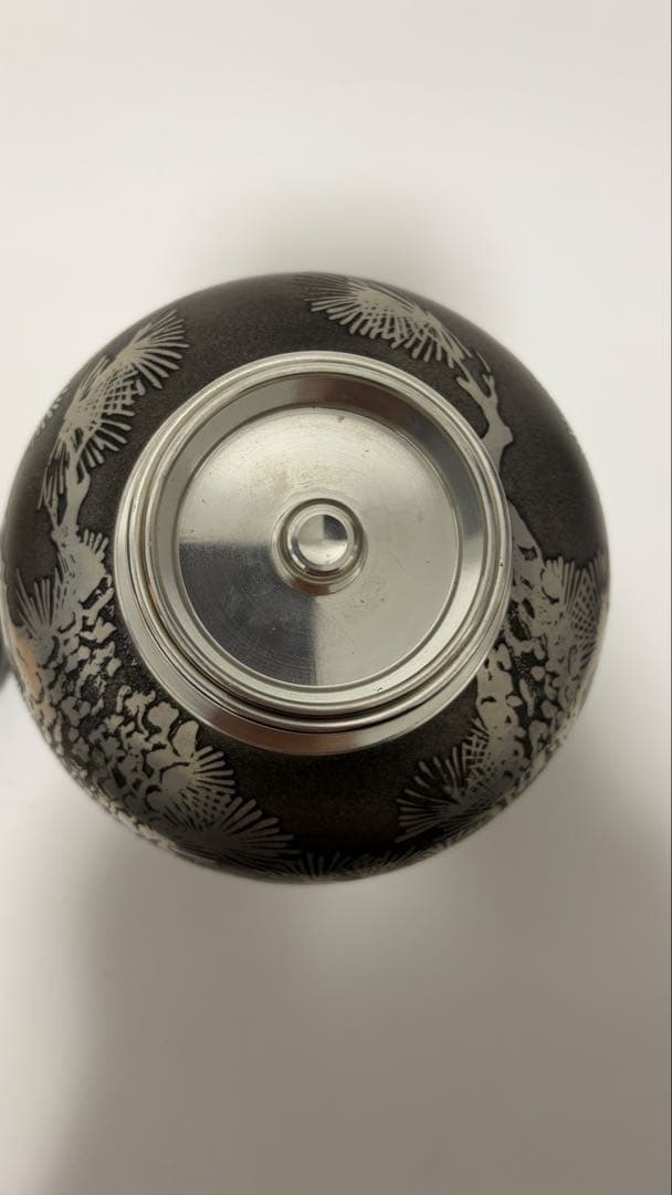 錫器 茶壷 茶器 高さ17.5㎝ 幅14㎝