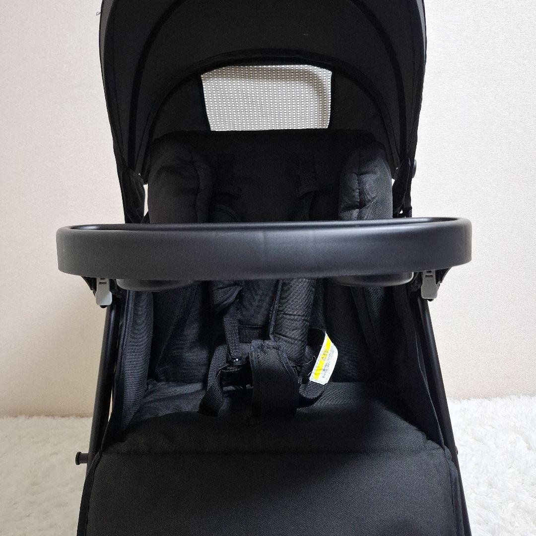 【美品】Nebio Amitie F 2人乗り ベビーカー 軽量 ブラック