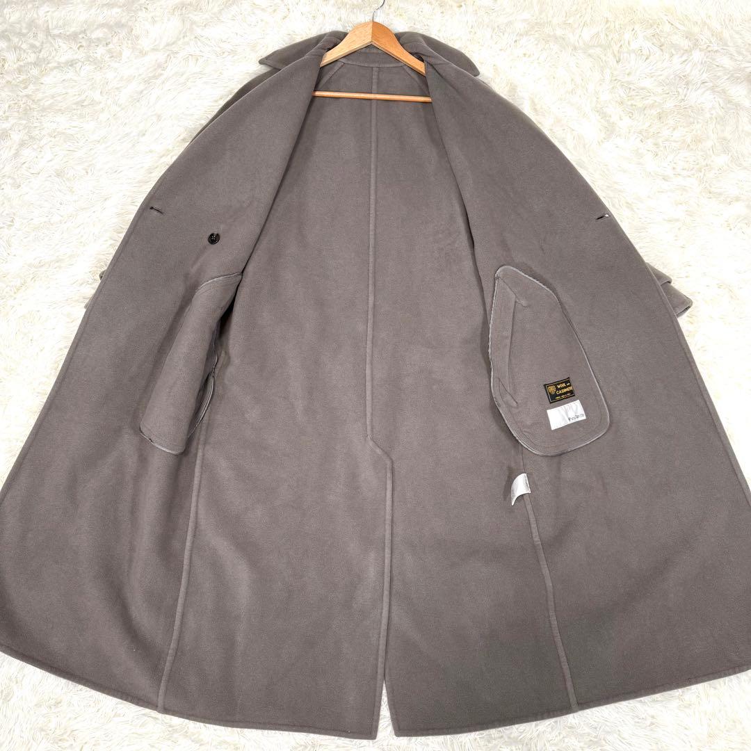 ウィムガゼット ボリュームロングリバーコート カシミヤ混 マキシ丈 ラグラン