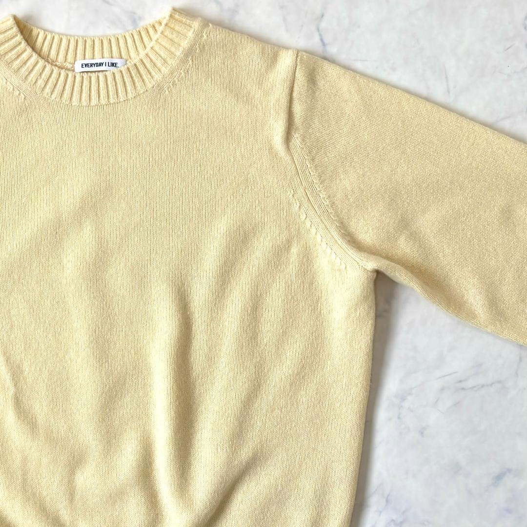 美品♪ドゥーズィエムクラス Newstandard ニット カシミヤ混 黄tv9