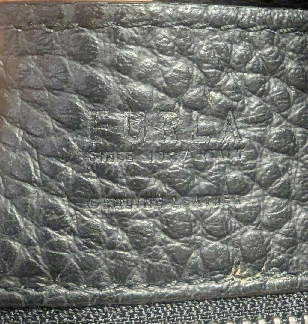 【A4対応】FURLA フルラ 本革 トートバッグ 黒 ビジネス ハンドル調整可