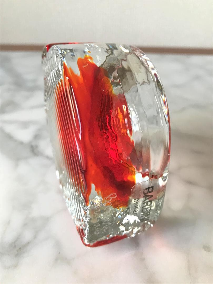 未使用！BARBINI　MURANO　ヴィンテージ　ベネチアンガラス　小物入　赤