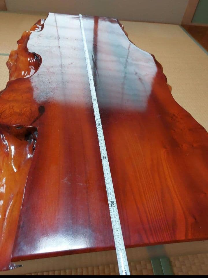 【値下げ】高級銘木 高級木材 一枚板 座卓 和室 天然木 レトロ　和室