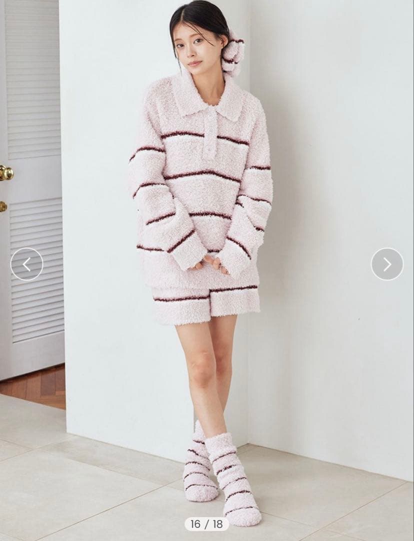 ☆新品☆タグ付き　ジェラートボーダーポロ衿プルオーバー&ショートパンツset