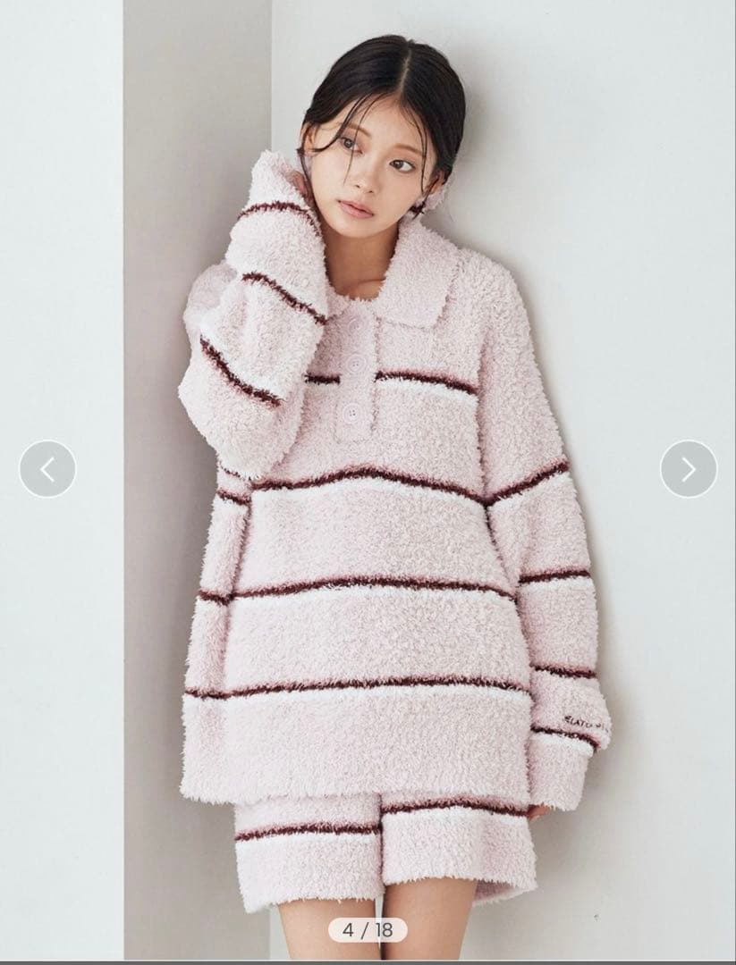 ☆新品☆タグ付き　ジェラートボーダーポロ衿プルオーバー&ショートパンツset