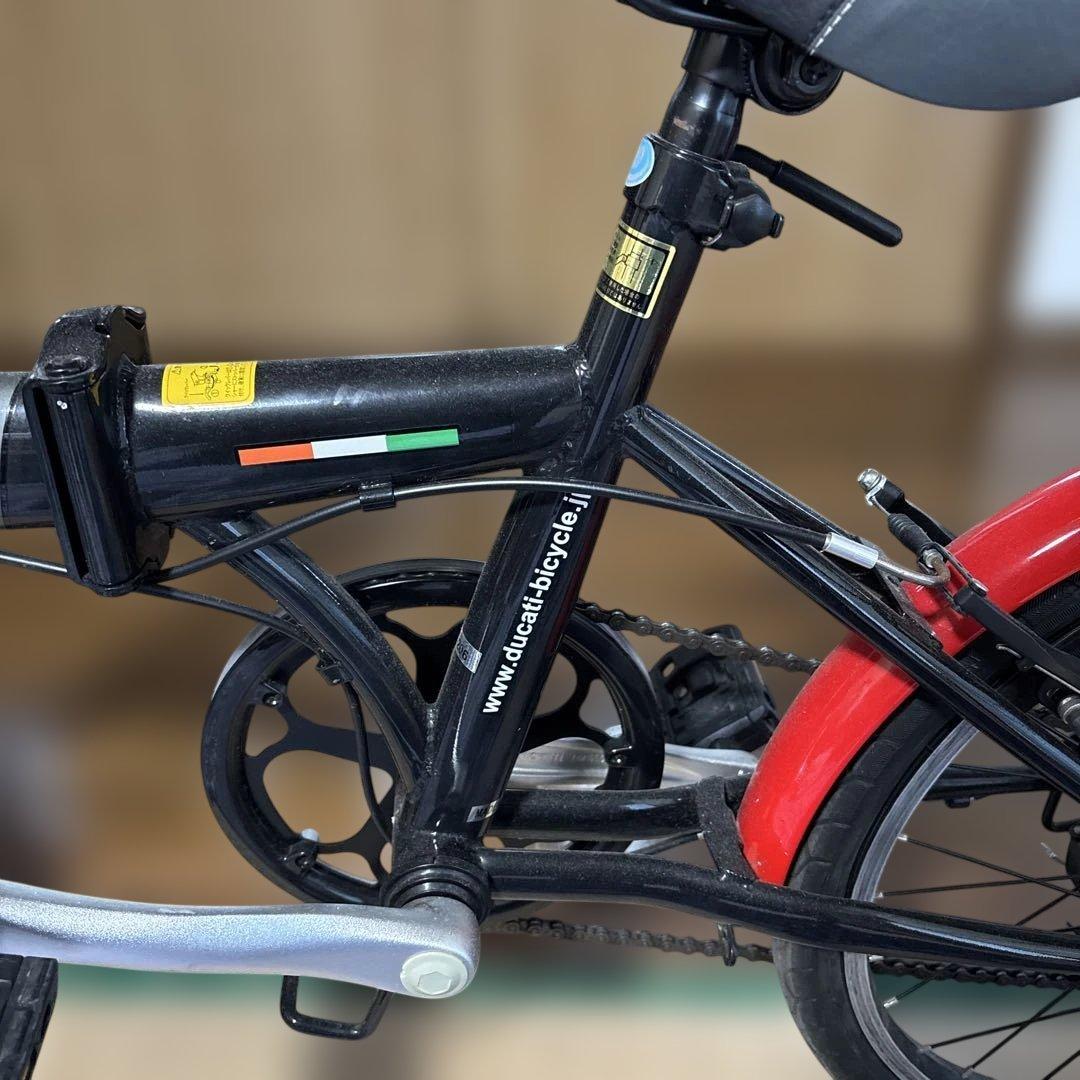 DUCATI 折りたたみ自転車 6段変速　レッド