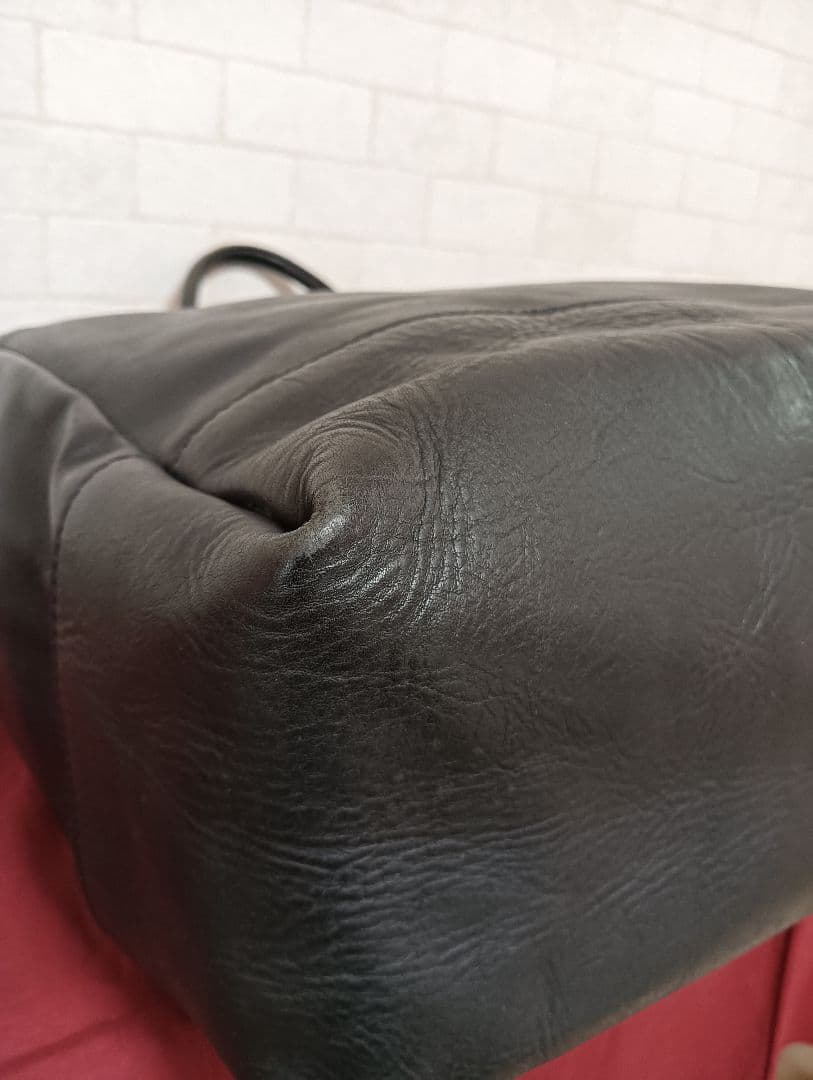 美品!ザ・シュペリオールレイバー　　　　肉厚オールレザー大型トートバッグ バッグ