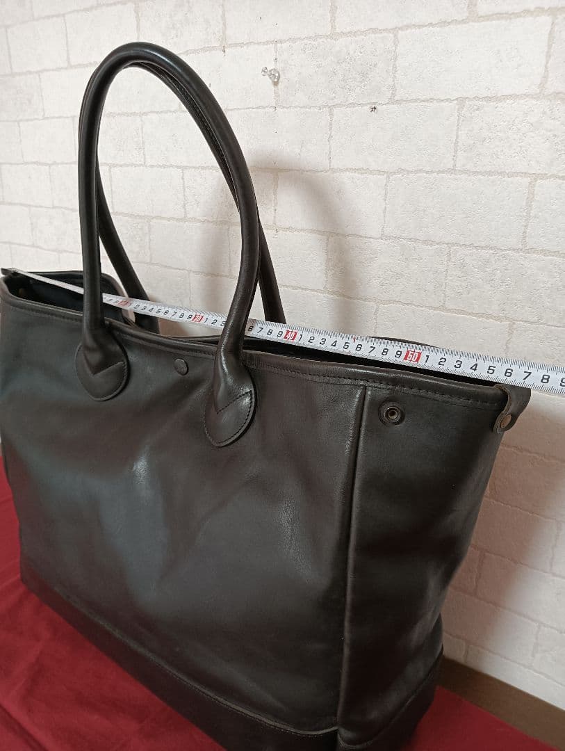 美品!ザ・シュペリオールレイバー　　　　肉厚オールレザー大型トートバッグ バッグ