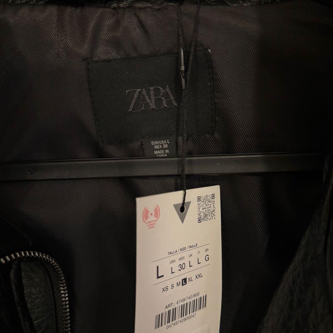 ジャケット・アウター ZARA FAUX LEATHER JACKET L