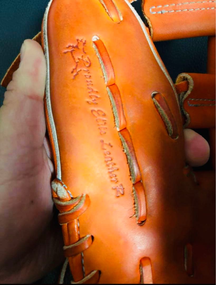 Mizuno Pro レザーグローブ オレンジ ミズノプロ