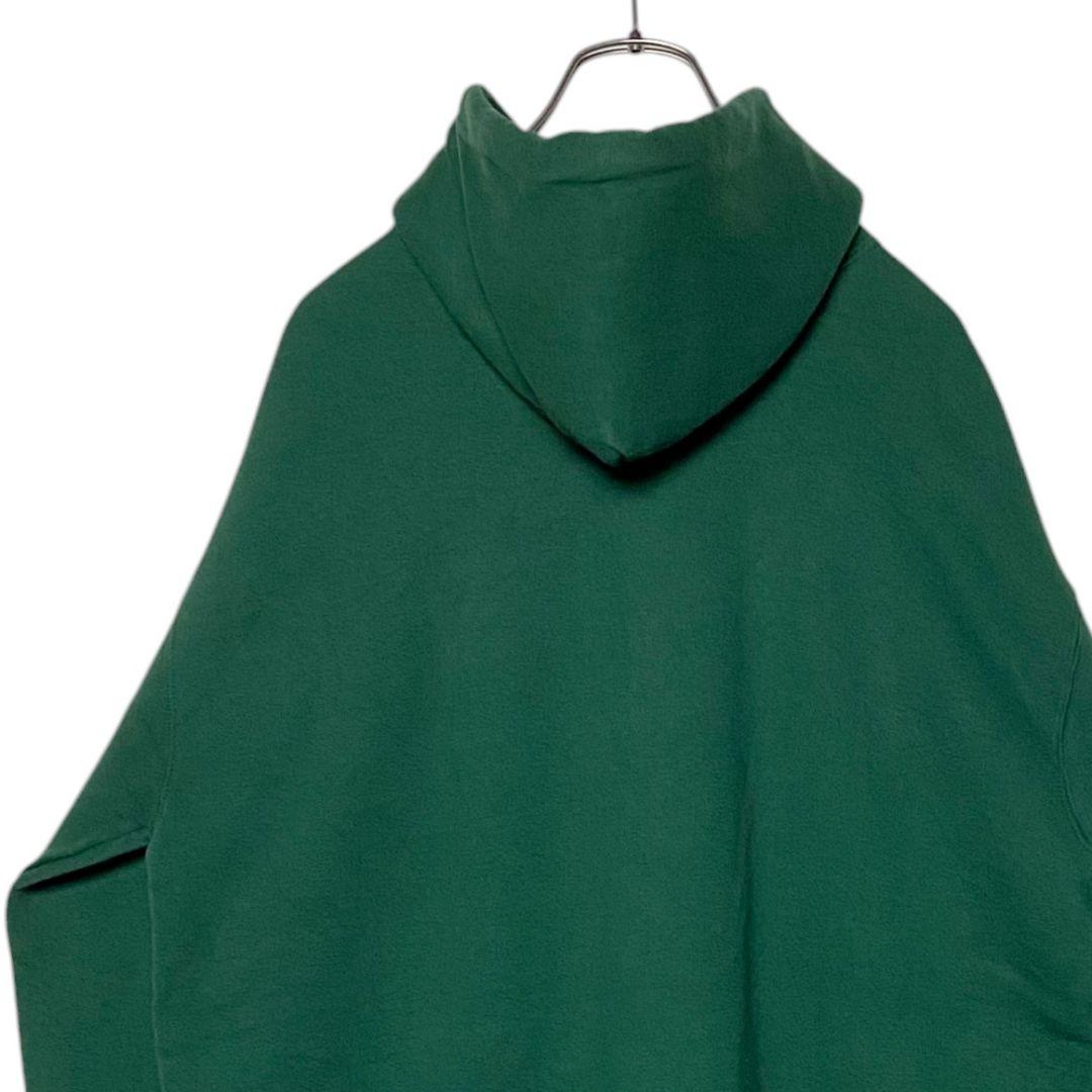 90sヴィンテージ古着USA製 ラッセル カレッジパーカー 緑 XL スウェット