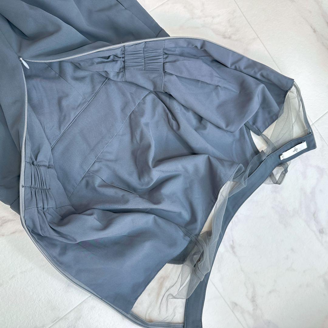 LEJA ボリュームチュールスリーブオールインワンパンツドレス　サロペット