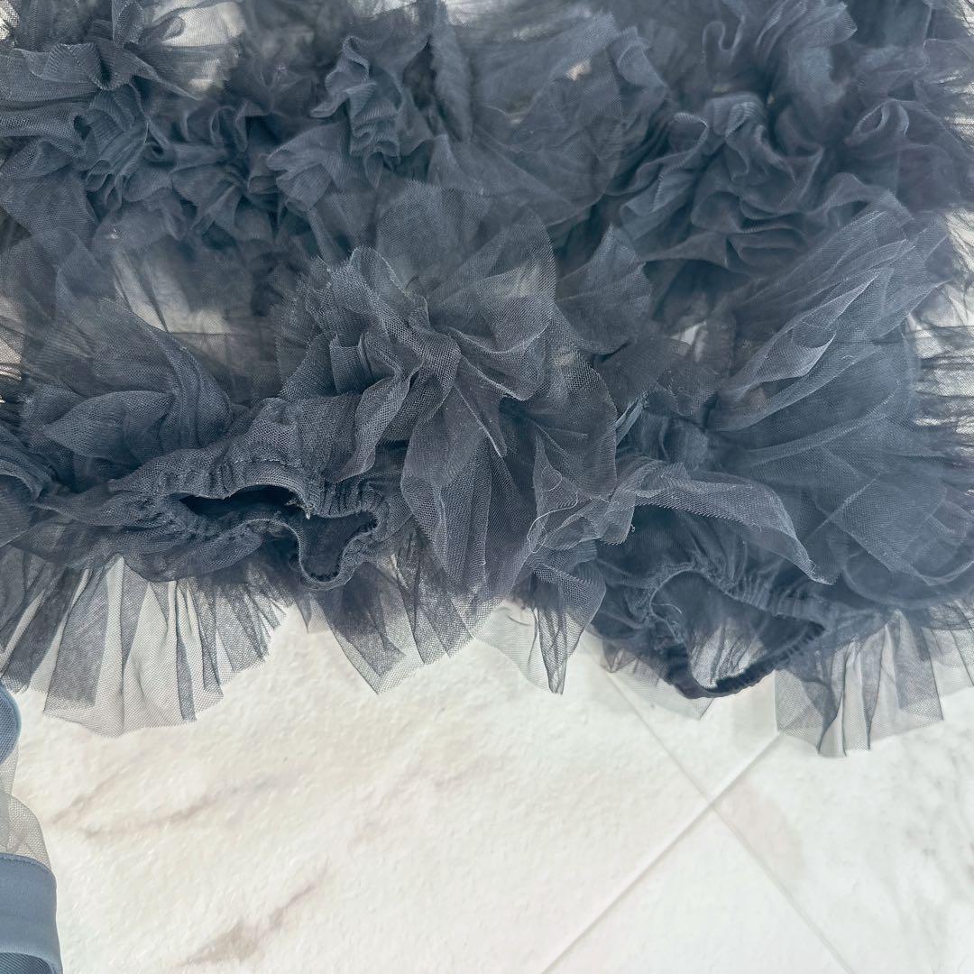 LEJA ボリュームチュールスリーブオールインワンパンツドレス　サロペット