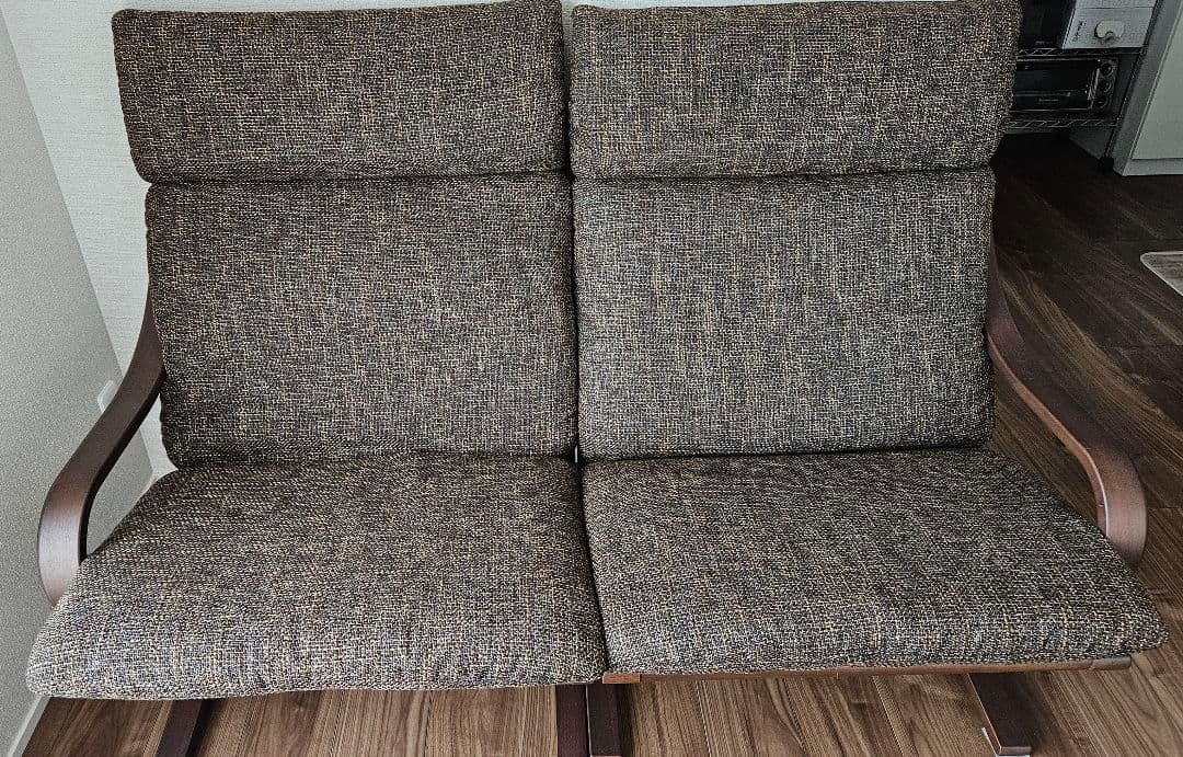 大塚家具ブラウン系ファブリック2人掛けソファ