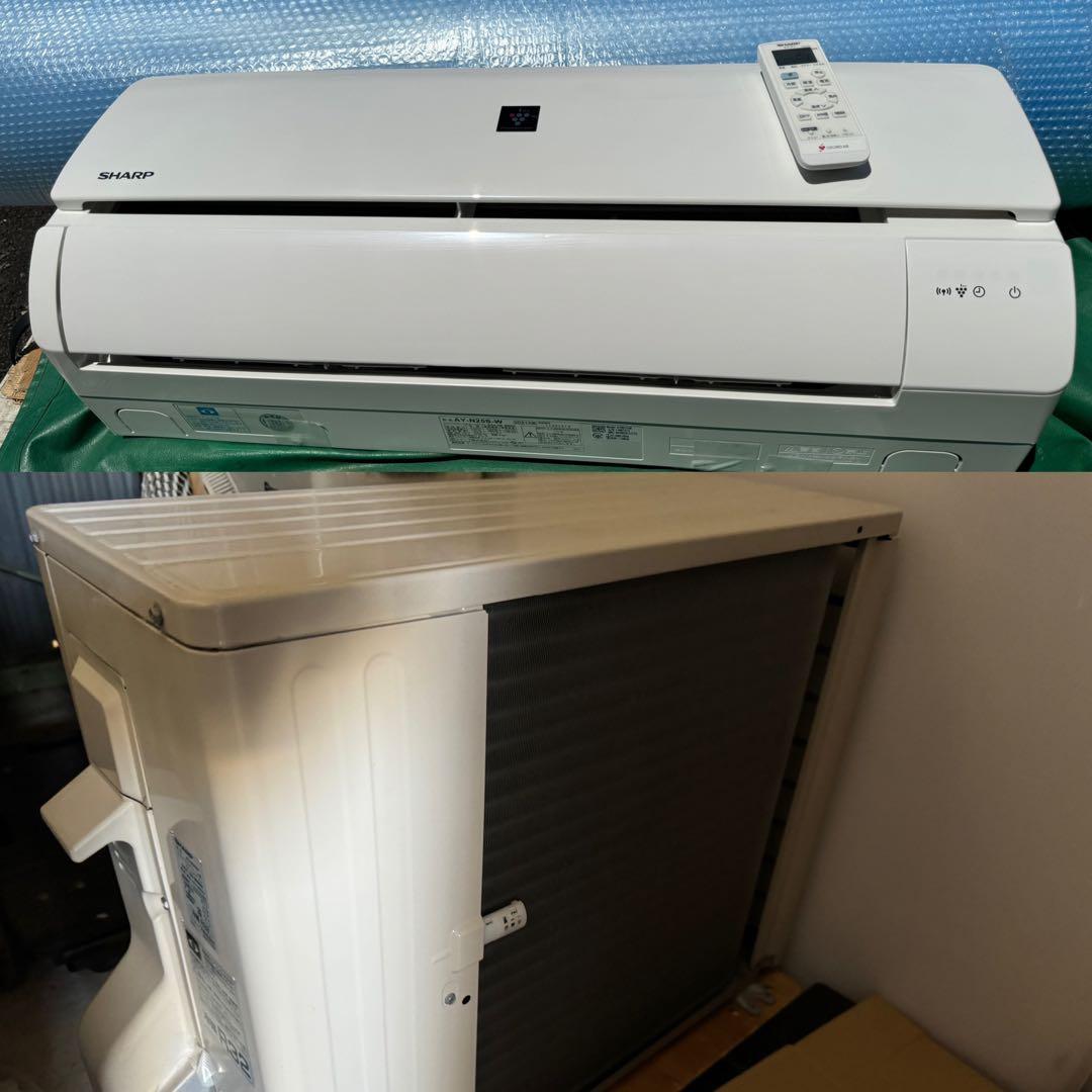 室外機も込 シャープ 8畳用 エアコン クーラー 2.5kw 2021年製 25