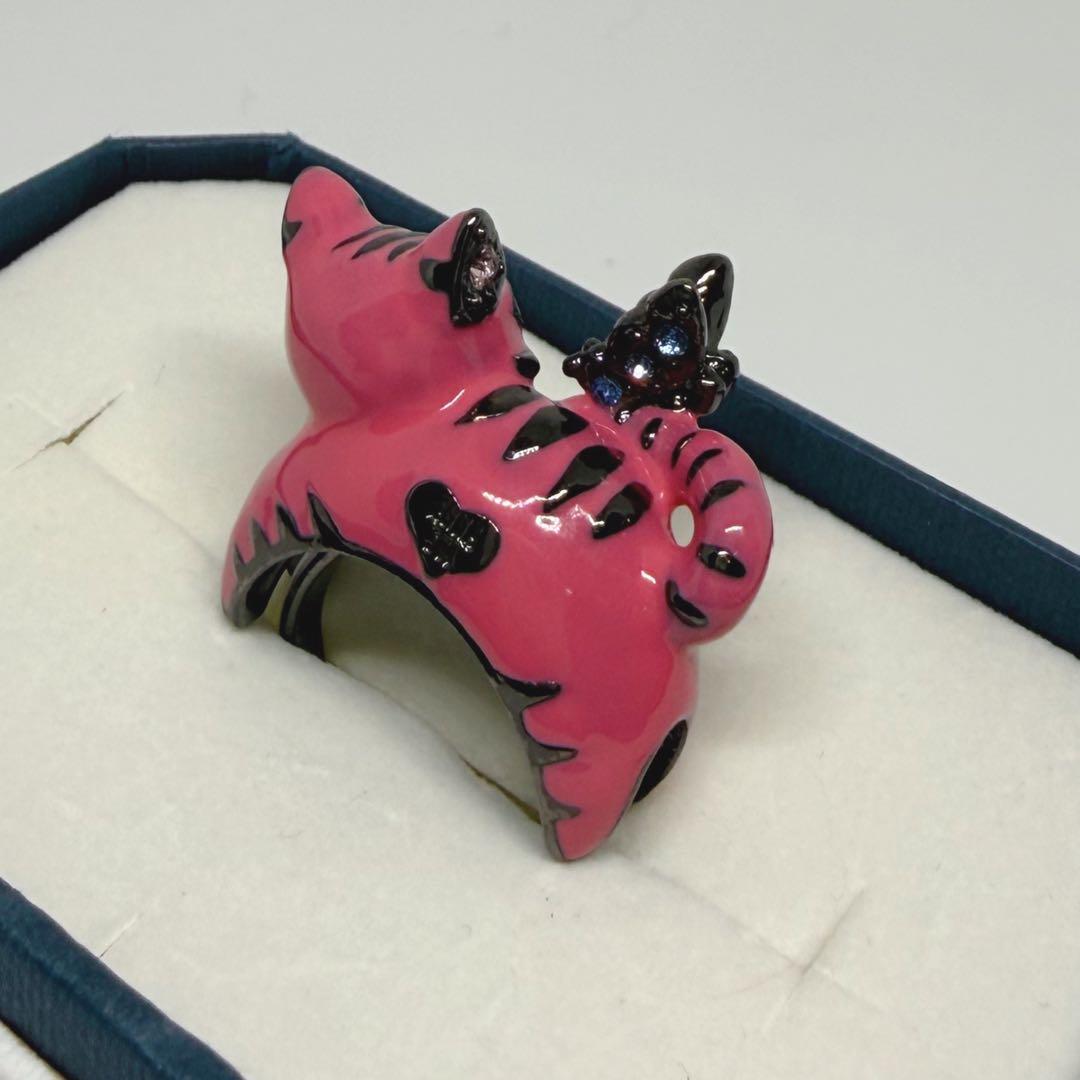 ANNA SUI 猫と蝶のリング アナスイ 猫と蝶々 動物指輪