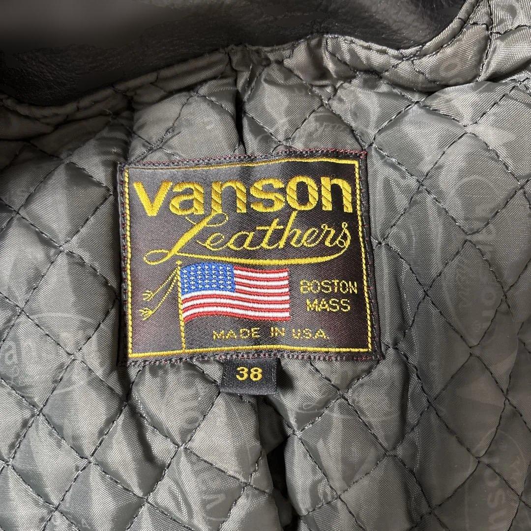 本日限定値下げ　Vanson ダブルライダースジャケット 38 ハイウェイマン