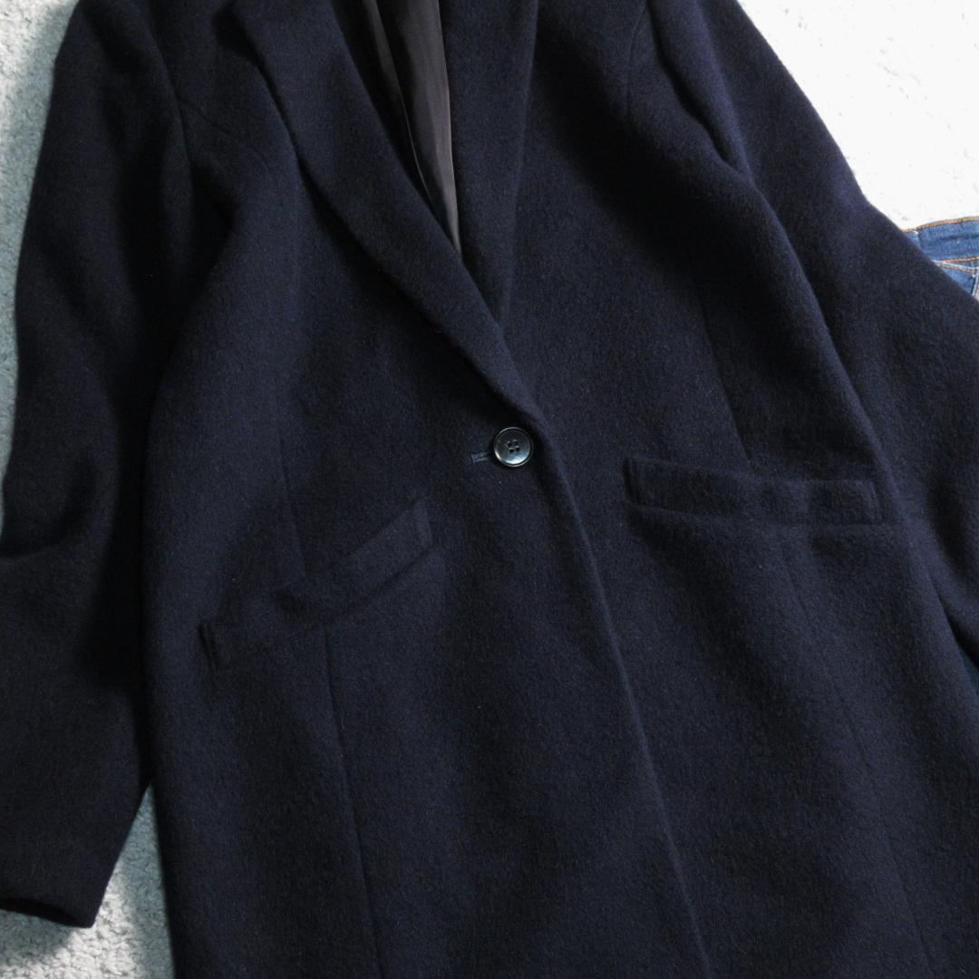 アルアバイル アンゴラブレンド チェスターコート Ⅰ 紺 上質 上品 秋冬