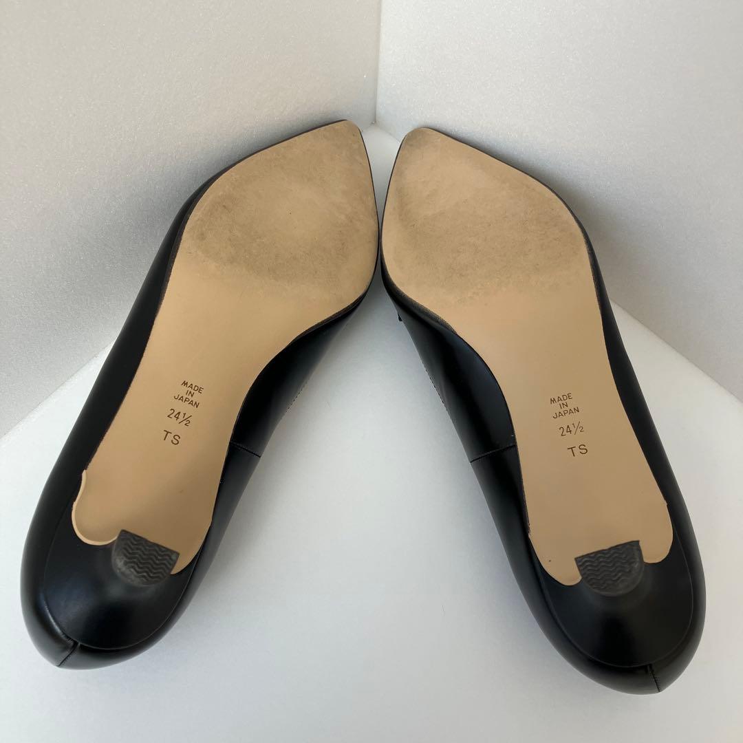 美品⭐︎ DIANA ブラックパンプス ポインテッドトゥ24.5cm