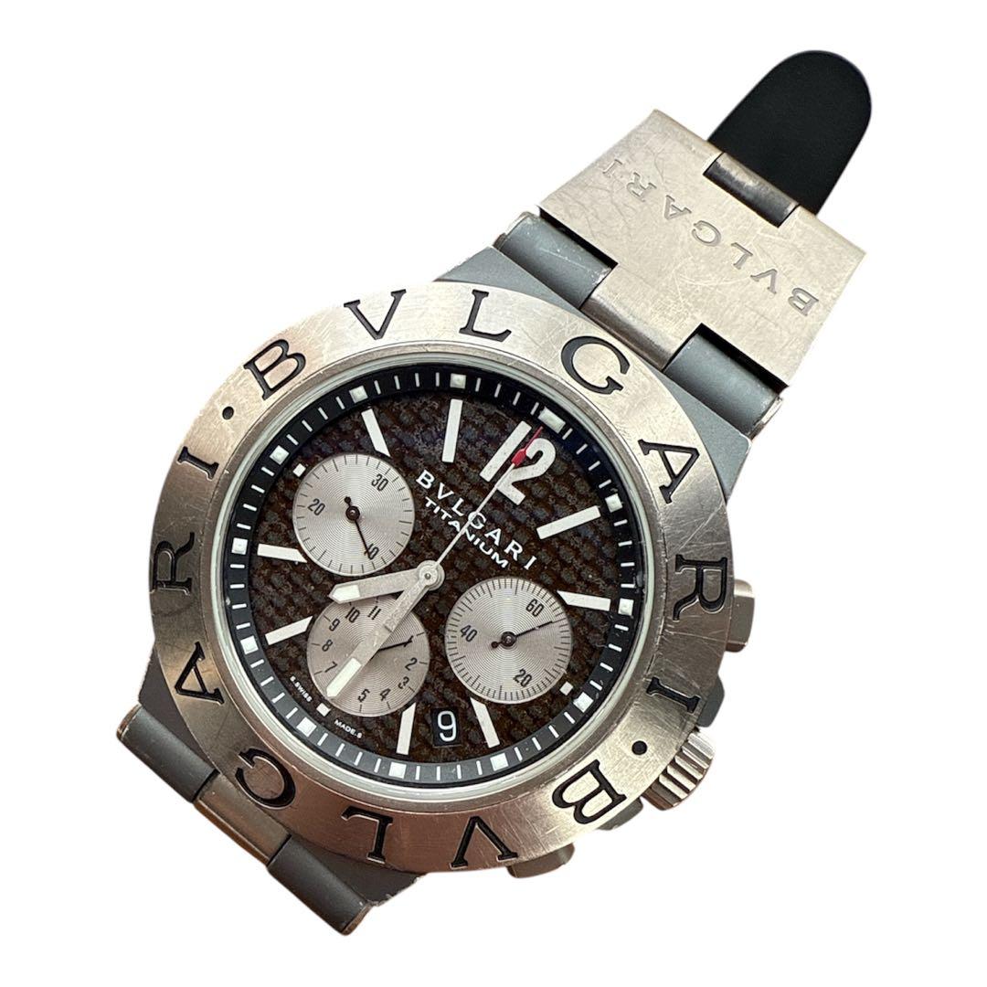 ブルガリ BVLGARI TI44TACH ディアゴノ クロノグラフ 自動巻き