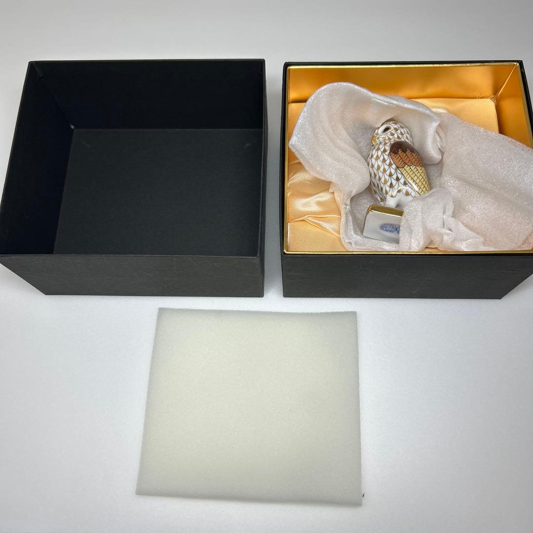 希少 ヘレンド 世界のフクロウ アテナのフクロウ 箱付き Herend