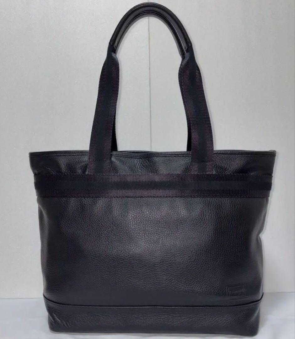 未使用級✨ポーター ディライト トートバッグ A4可 カモフラ オールレザー 黒