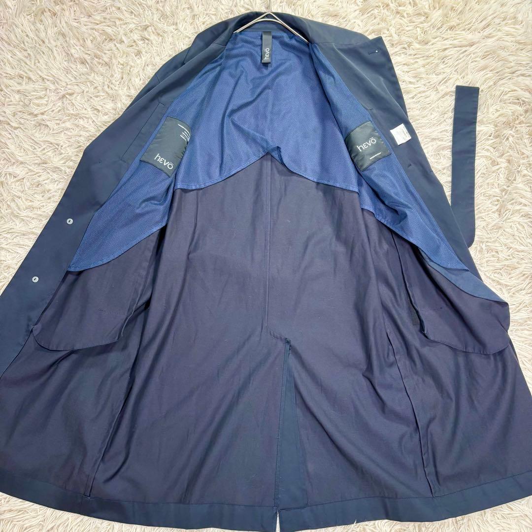 RealR様　HEVO イーヴォ　トレンチコート　ベルト　ネイビー　48 L