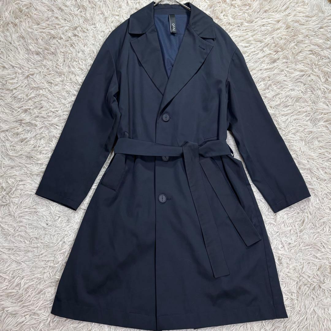 RealR様　HEVO イーヴォ　トレンチコート　ベルト　ネイビー　48 L