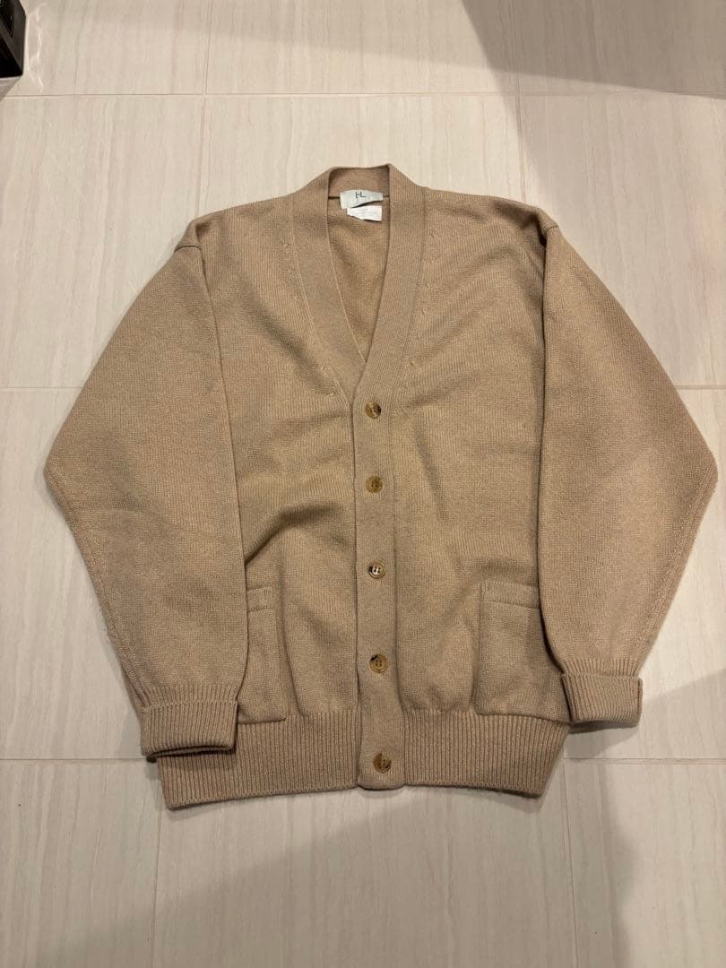美品 HERILL Goldencash Cardigan 2 ナチュラル