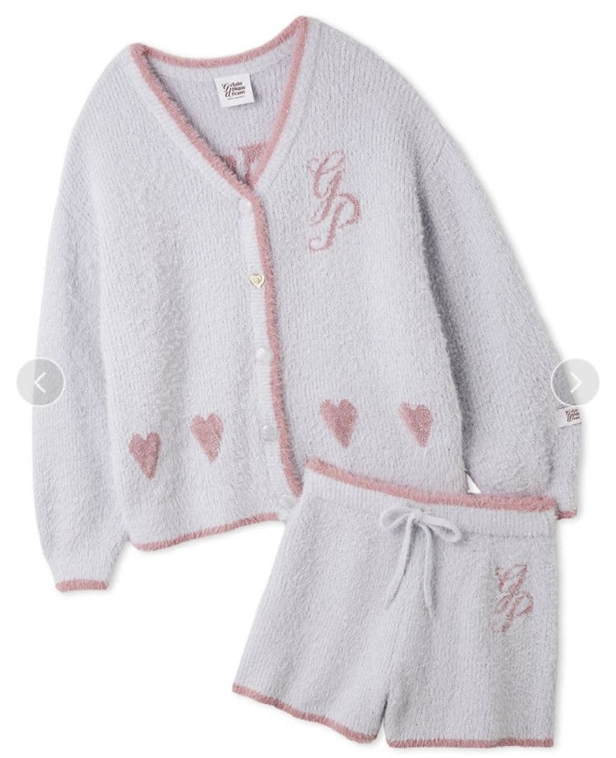 正規品♡新品未開封♡ジェラートピケ♡フェザーカーディガン＆ショートパンツ♡ブルー