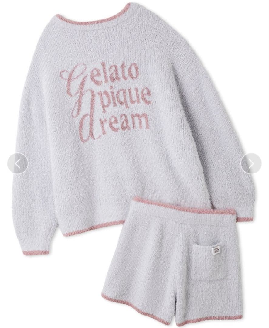 正規品♡新品未開封♡ジェラートピケ♡フェザーカーディガン＆ショートパンツ♡ブルー