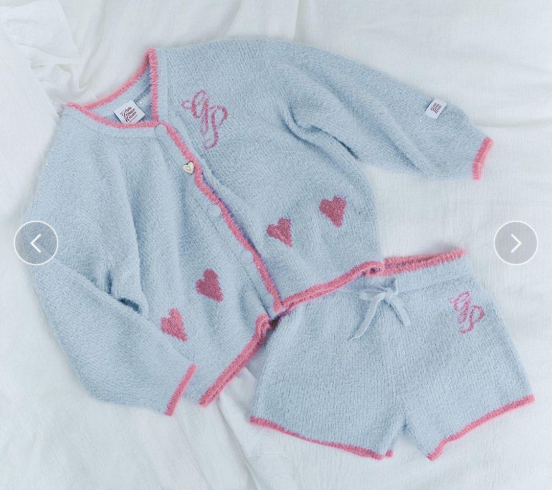 正規品♡新品未開封♡ジェラートピケ♡フェザーカーディガン＆ショートパンツ♡ブルー