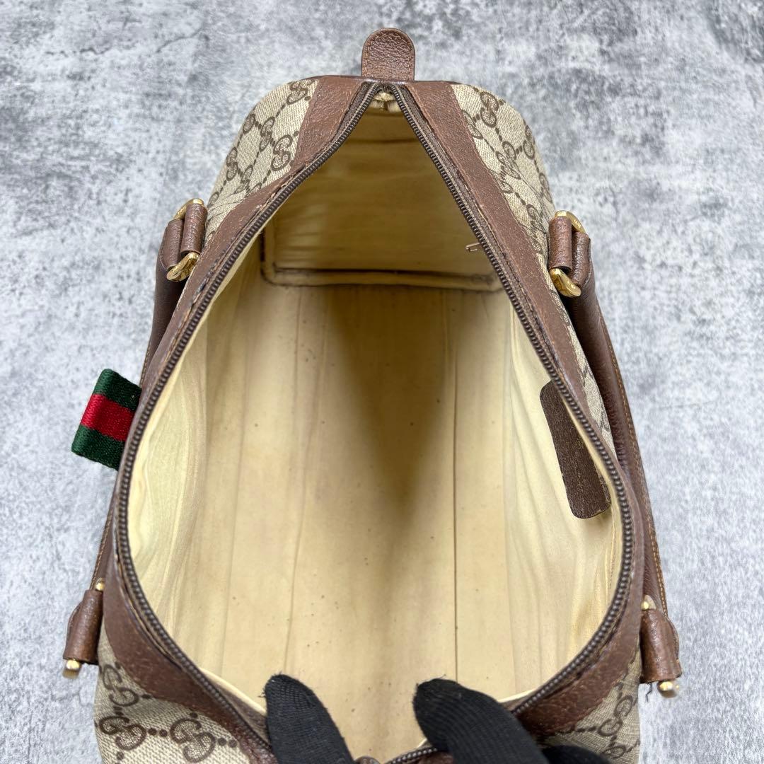 ✨美品✨GUCCI シェリーライン GG ボストンバッグ ハンド レザー ロゴ