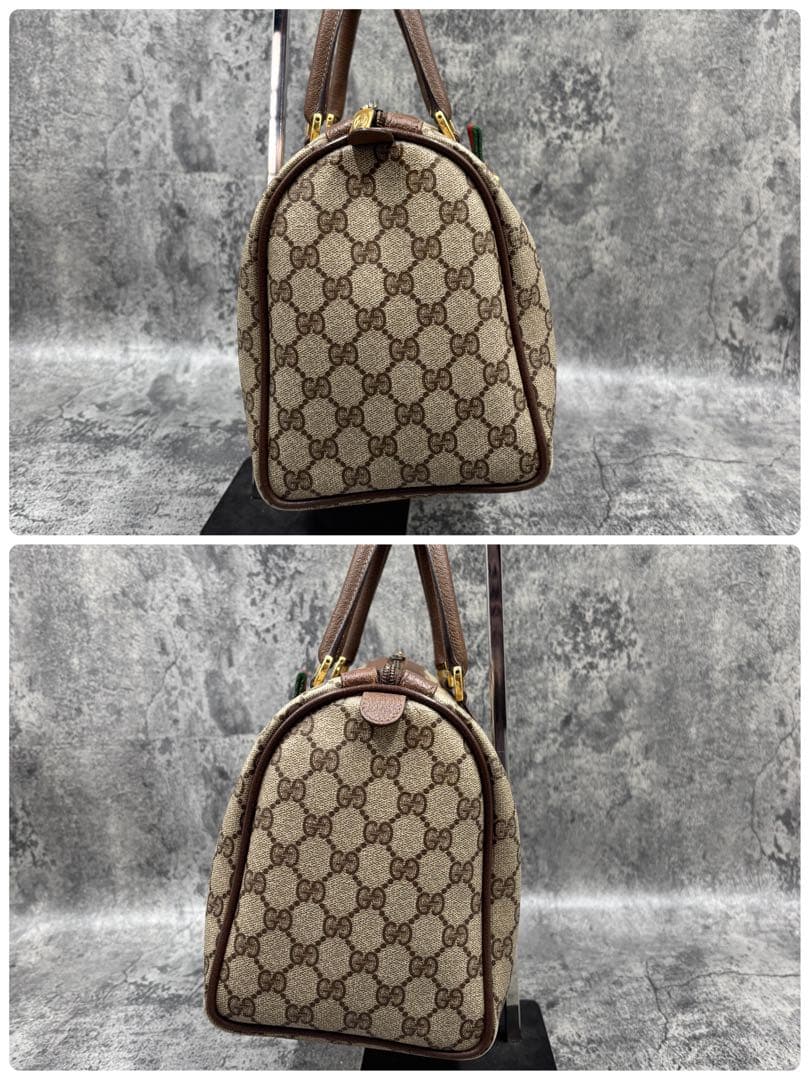 ✨美品✨GUCCI シェリーライン GG ボストンバッグ ハンド レザー ロゴ