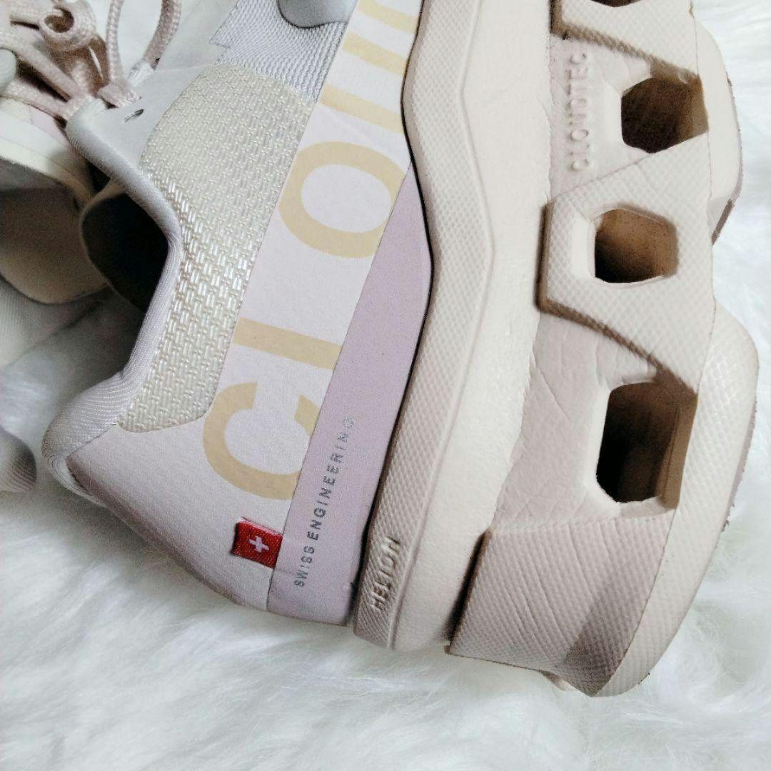 On オン クラウドモンスター スニーカー メッシュ 厚底 ピンクベージュ