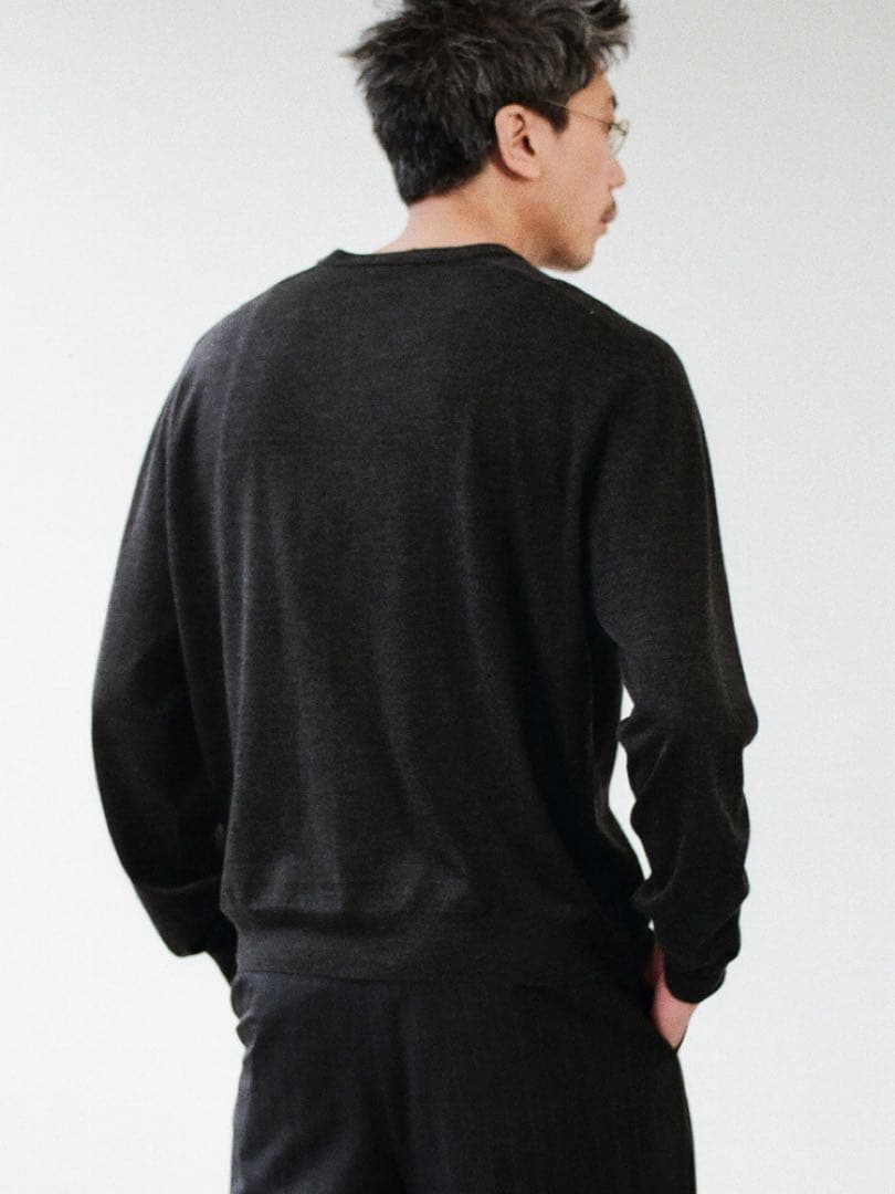 【おーてる】LIDNM W/Si/Ca 18G Crew Cardigan