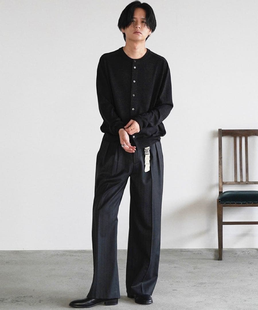 【おーてる】LIDNM W/Si/Ca 18G Crew Cardigan