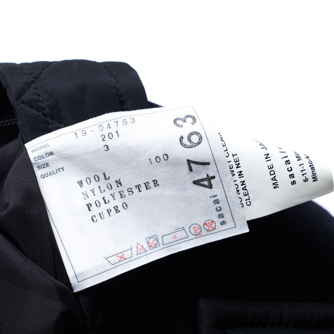 sacai サカイ 19aw ウールスカート　マーメイドライン size:3