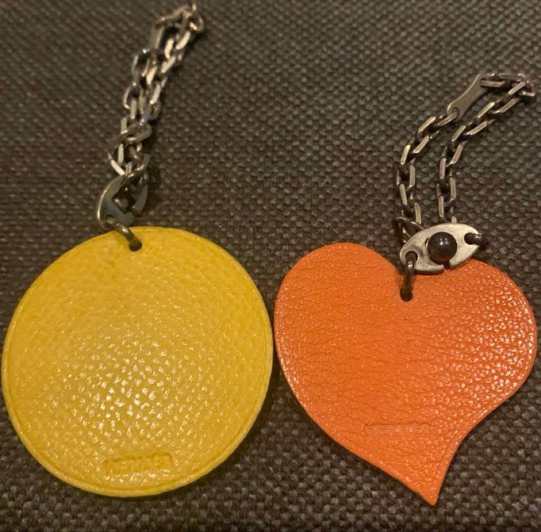 HERMES エルメス レザーキーホルダー アヒル　ハート型　2点セット