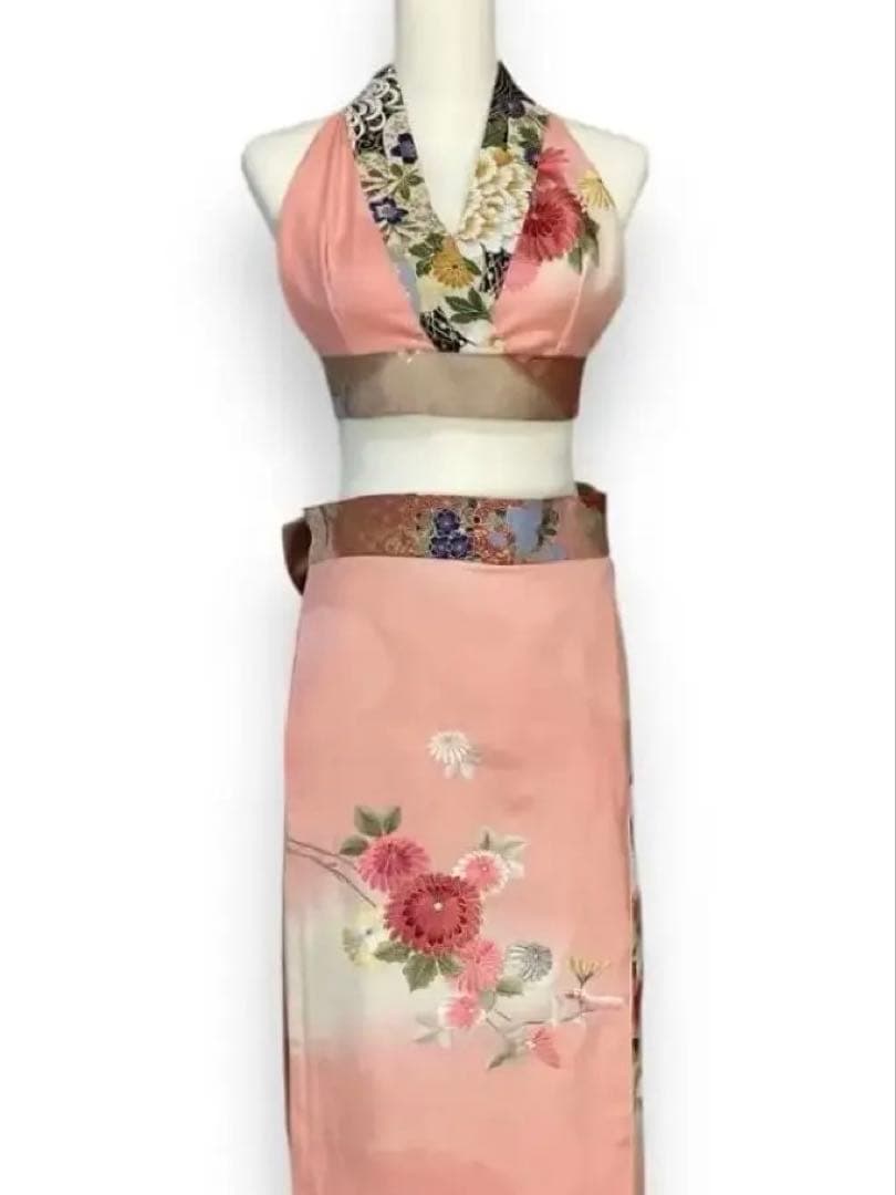 振袖　着物リメイクダンス衣装　#10