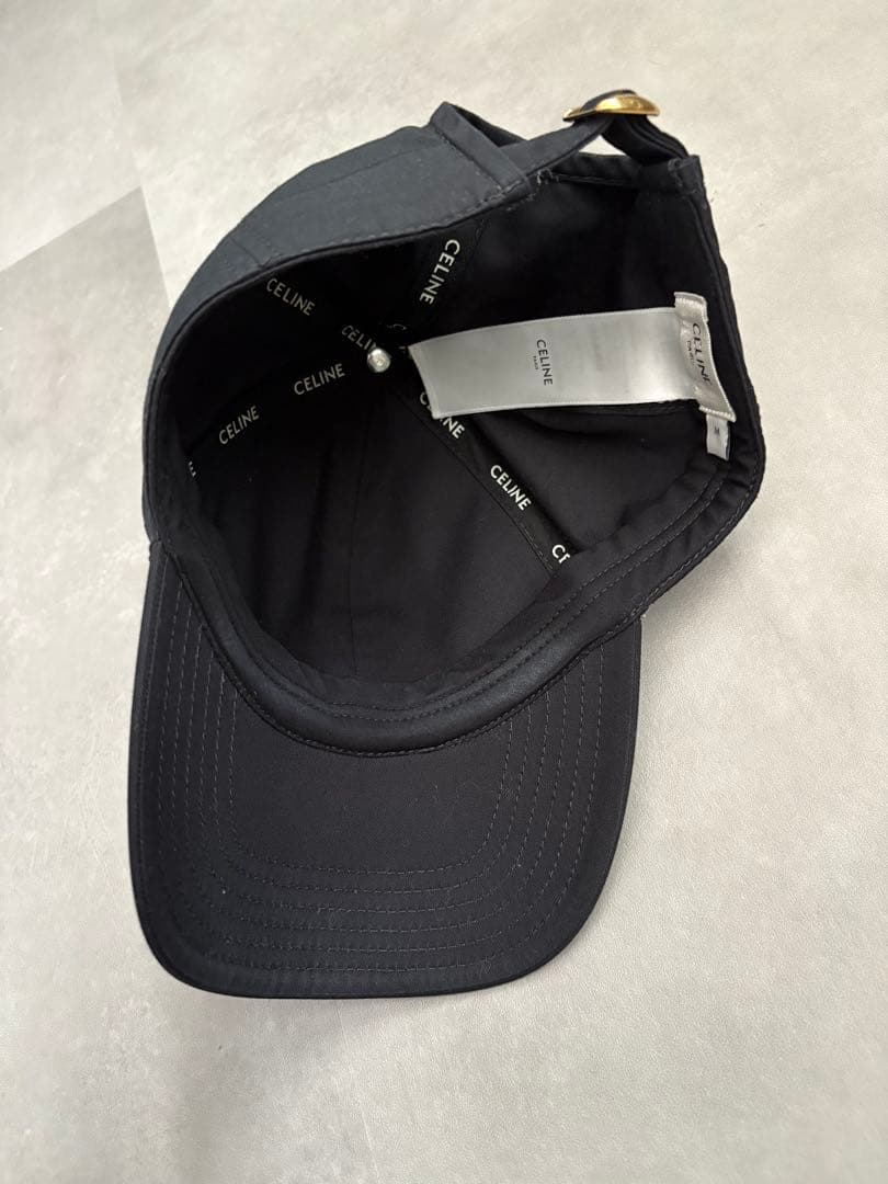CELINE ブラック ベースボールキャップ M