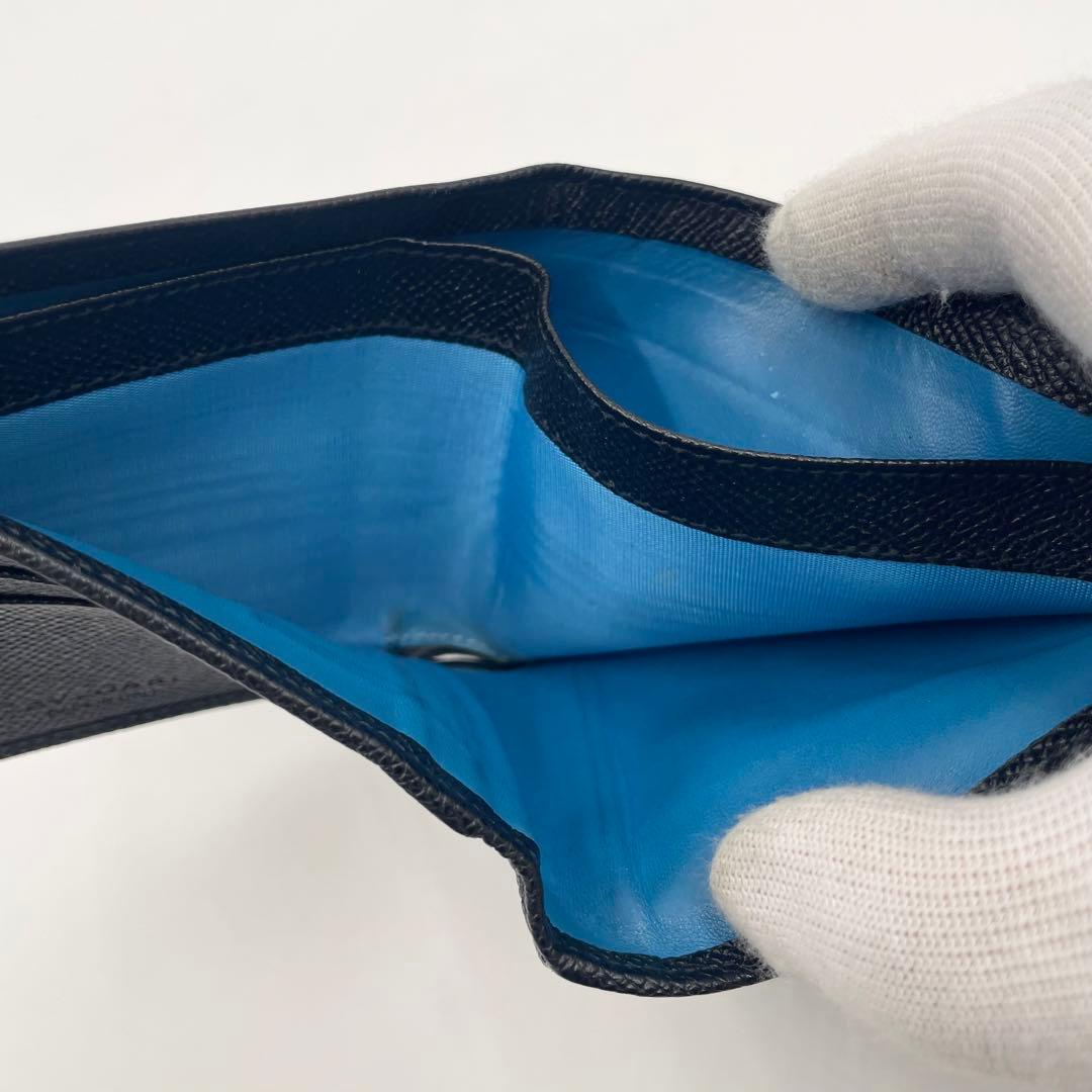 BVLGARI ブルガリ コンパクトウォレット折り財布　　ビーゼロワン ブラック